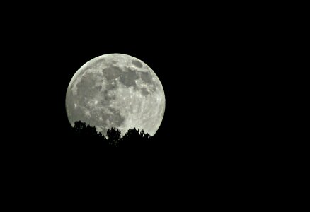 Dark twilight moon photo