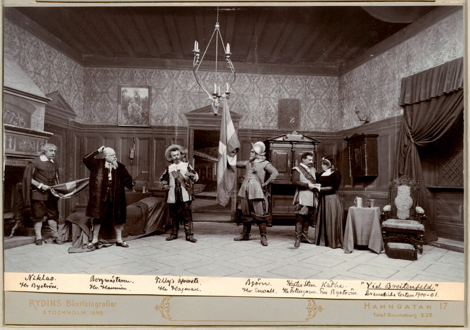 Vid Breitenfeld, Dramatiska teatern 1900. Föreställningsbild - SMV - H11 063