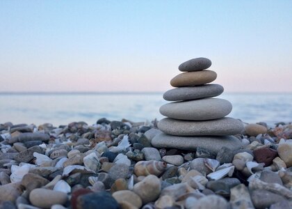 Harmony stone meditation photo