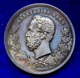 Vienna, Alexander von Auersperg Silver Medal 1876, obverse photo