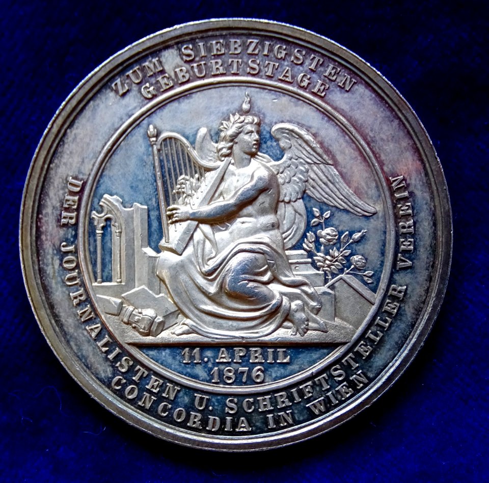 Vienna, Alexander von Auersperg Silver Medal 1876, reverse