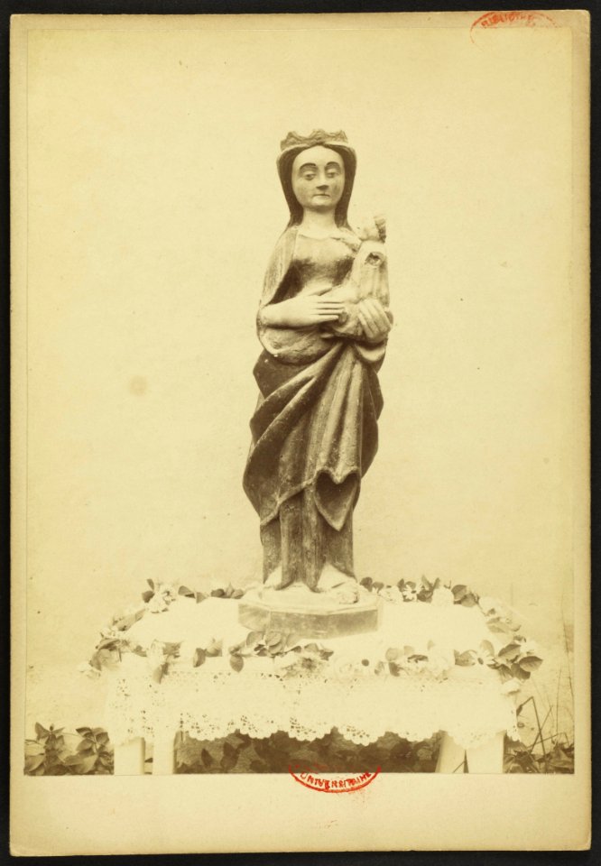 Vierge et enfant (bois) - J-A Brutails - Université Bordeaux Montaigne - 0010