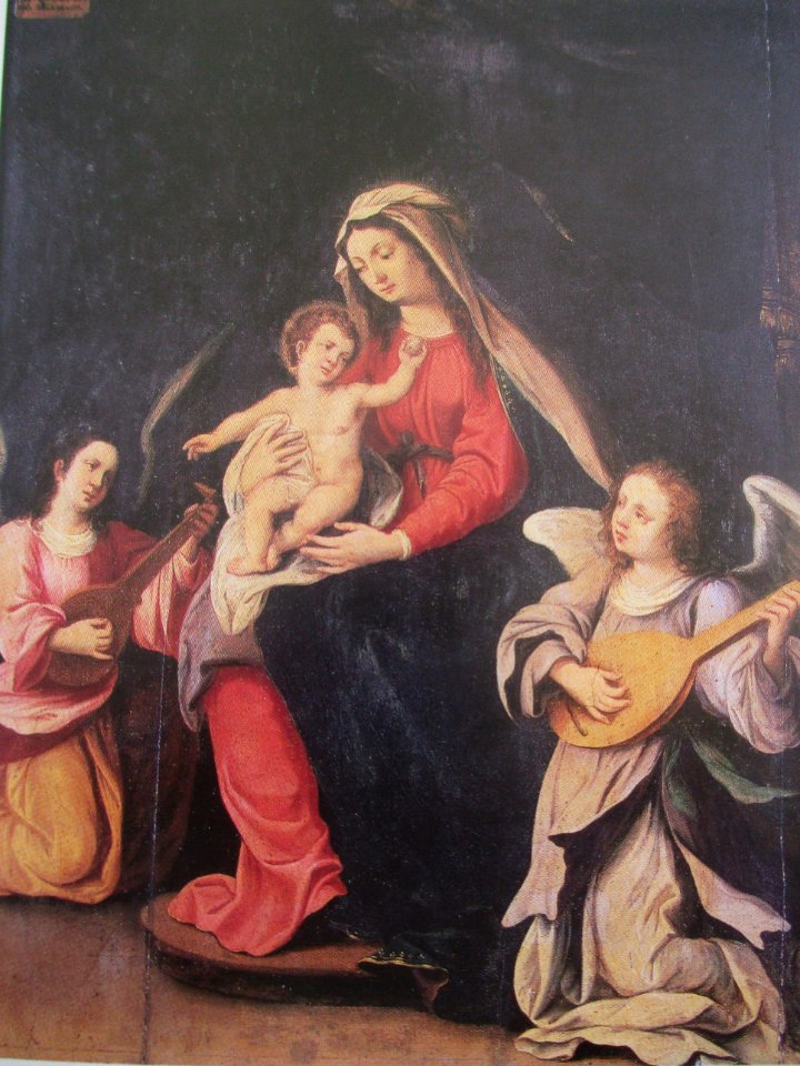 Vierge à l'Enfant entre deux anges musiciens