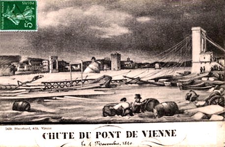 Vienne chute du pont suspendu 1840