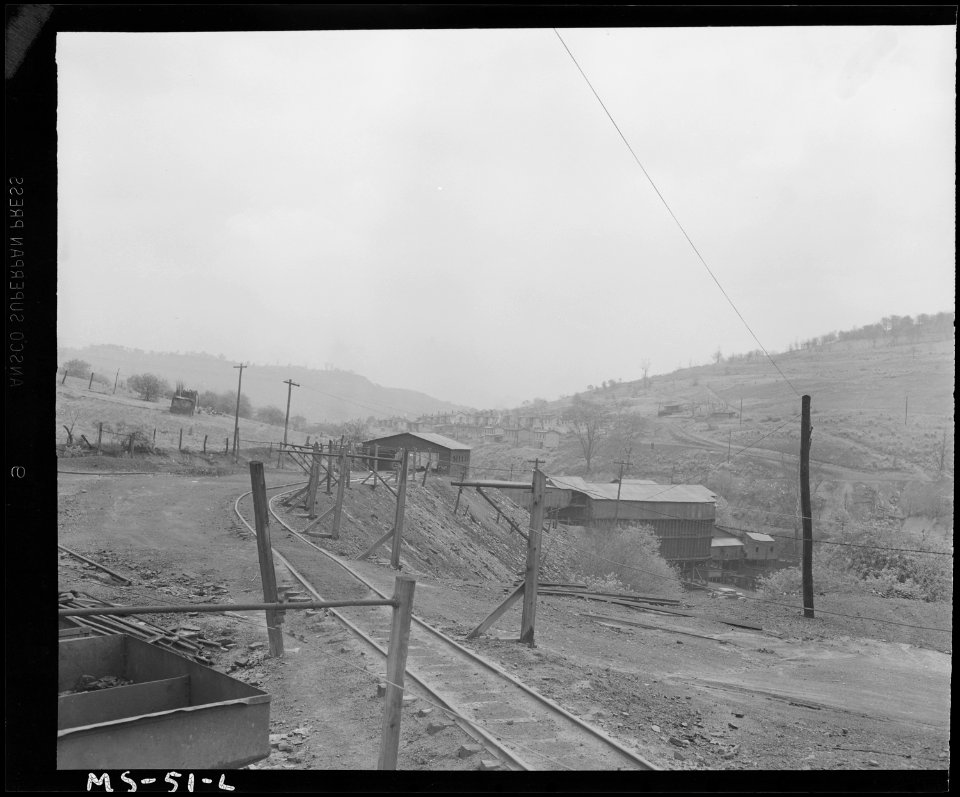 View at mine. Louise Coal Company, Louise Mine, Osage, Monongalia County, West Virginia. - NARA - 540243