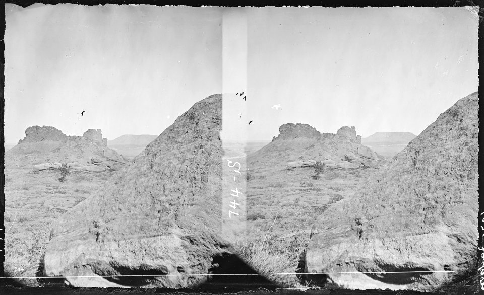 View among the rocks of Pleasant Park. Douglas County, Colorado. - NARA - 517553