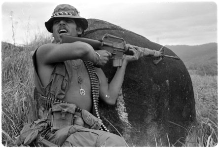 Vietnam....Specialist. 4 Richard Champion, squad leader, Company B, 4th Battalion, 21st Infantry, 11th Light Infantry... - NARA - 531467 photo