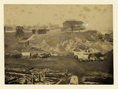 View at City Point headquarters, hospital, with old school houses, barns &c LCCN2005689625