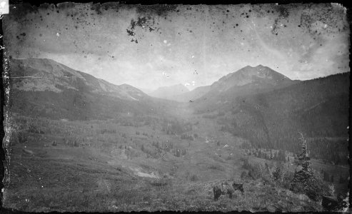 View down East River, Elk Mountains. Gunnison County, Colorado. - NARA - 517013 photo