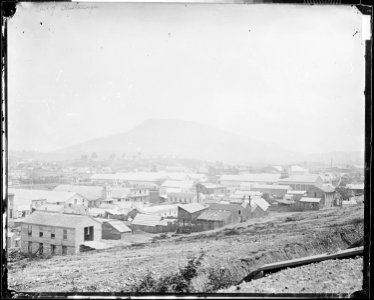 View at Chattanooga, Tenn., 1864 (Lookout Mountain in distance). - NARA - 528898 photo