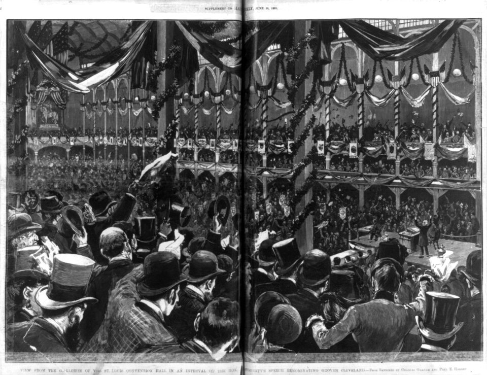 View from the galleries of the St. Louis Convention Hall, during speech re-nominating Grover Cleveland LCCN2006683519