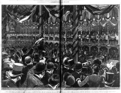 View from the galleries of the St. Louis Convention Hall, during speech re-nominating Grover Cleveland LCCN2006683519