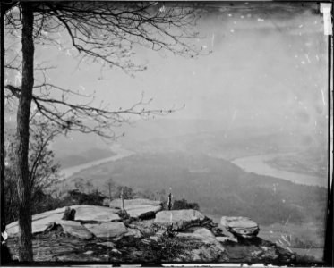 View from Lookout Mountain, Tenn., 1864. Moccasin Bend of Tennessee River - NARA - 528851