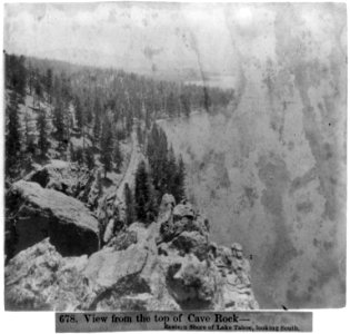 View from the Top of Cave Rock - Eastern Shore of Lake Tahoe, looking South LCCN2002721663 photo