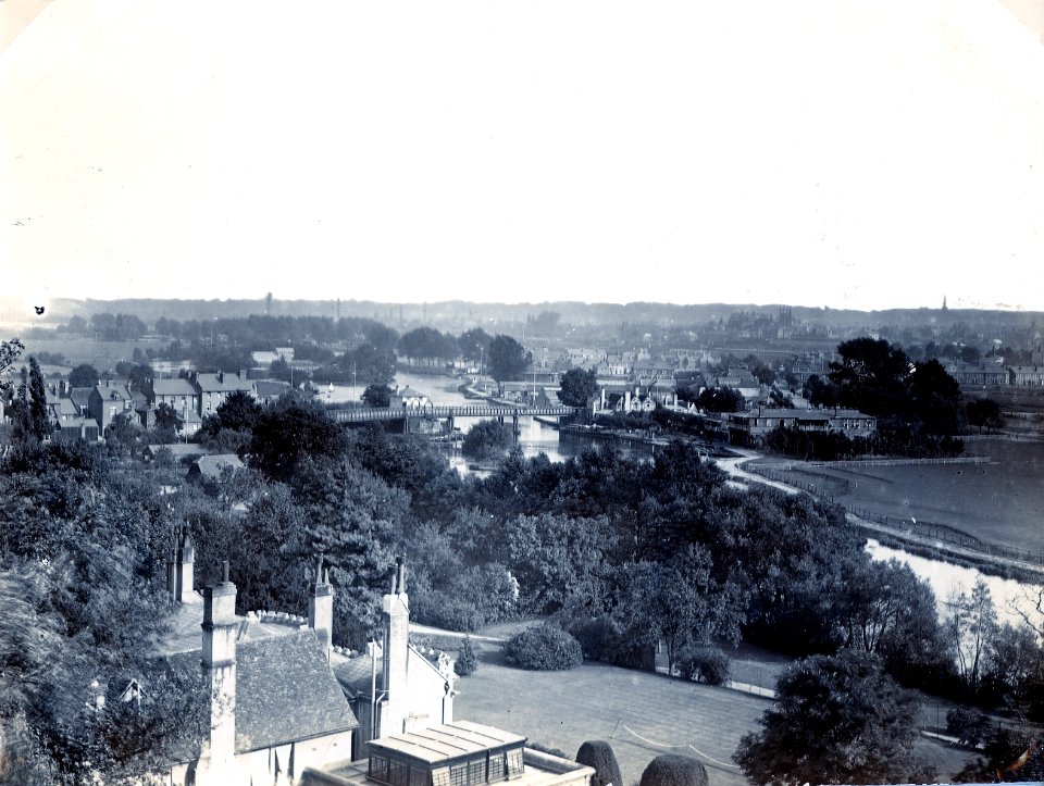 View from the tower of St. Peter's Church, Caversham, c. 1900