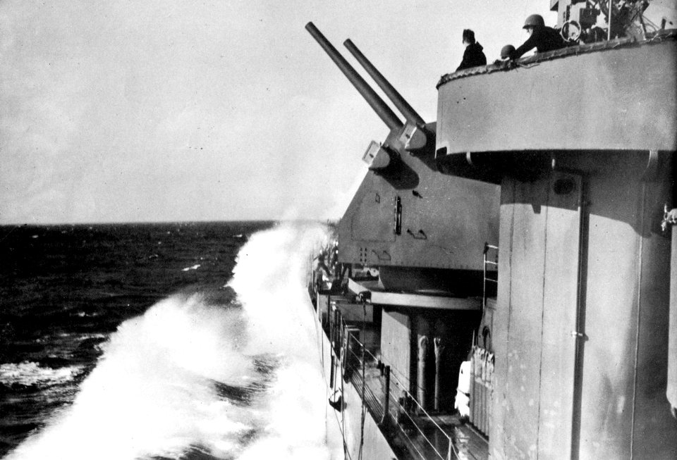 View from USS Biloxi (CL-80) in December 1944