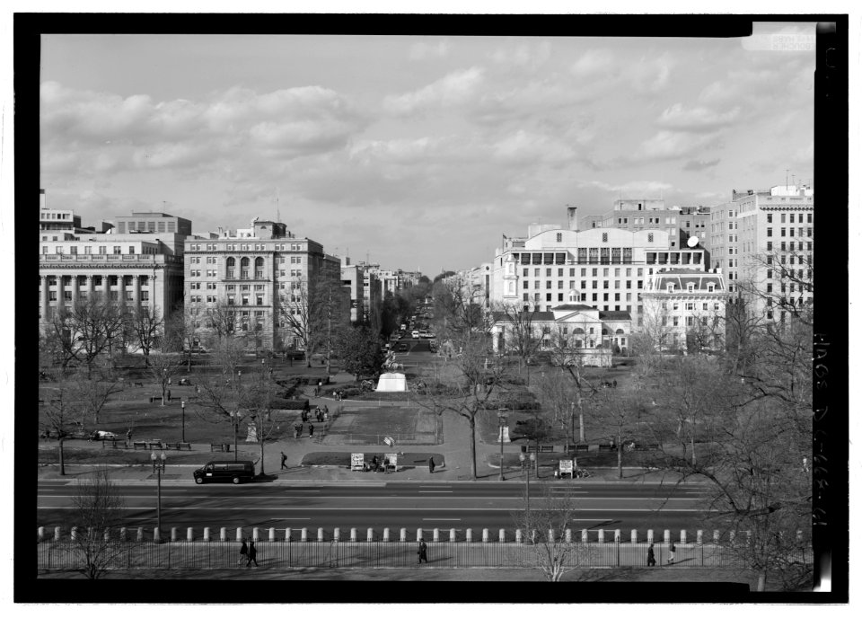 View from white house showing lafayette square
