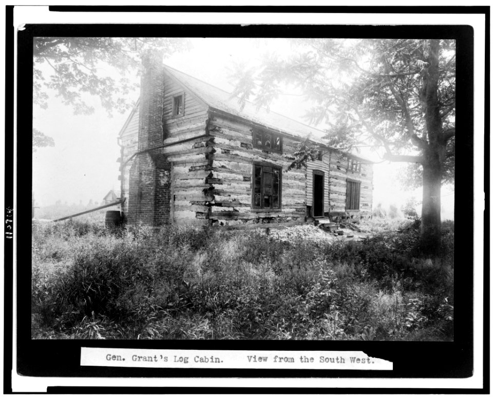 View from the southwest of Hardscrabble, Gen. Ulysses S. Grant's log cabin, near Kirkwood, St. Louis County, Missouri) - ... Bain LCCN94503889