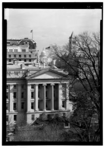 View from white house showing united states treasury building