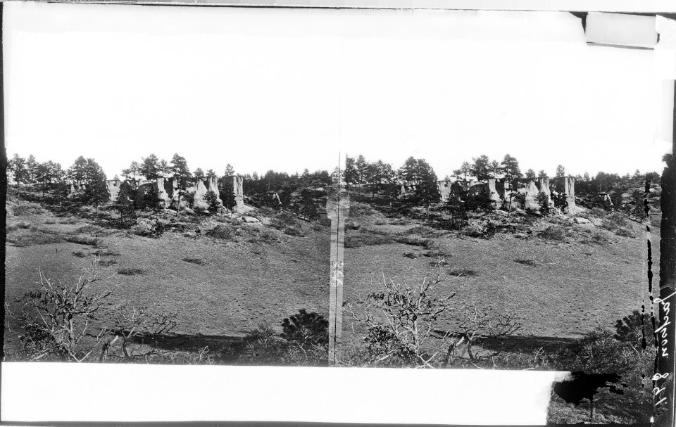 View in Monument Park, curiously eroded sandstone. El Paso County, Colorado. - NARA - 517420