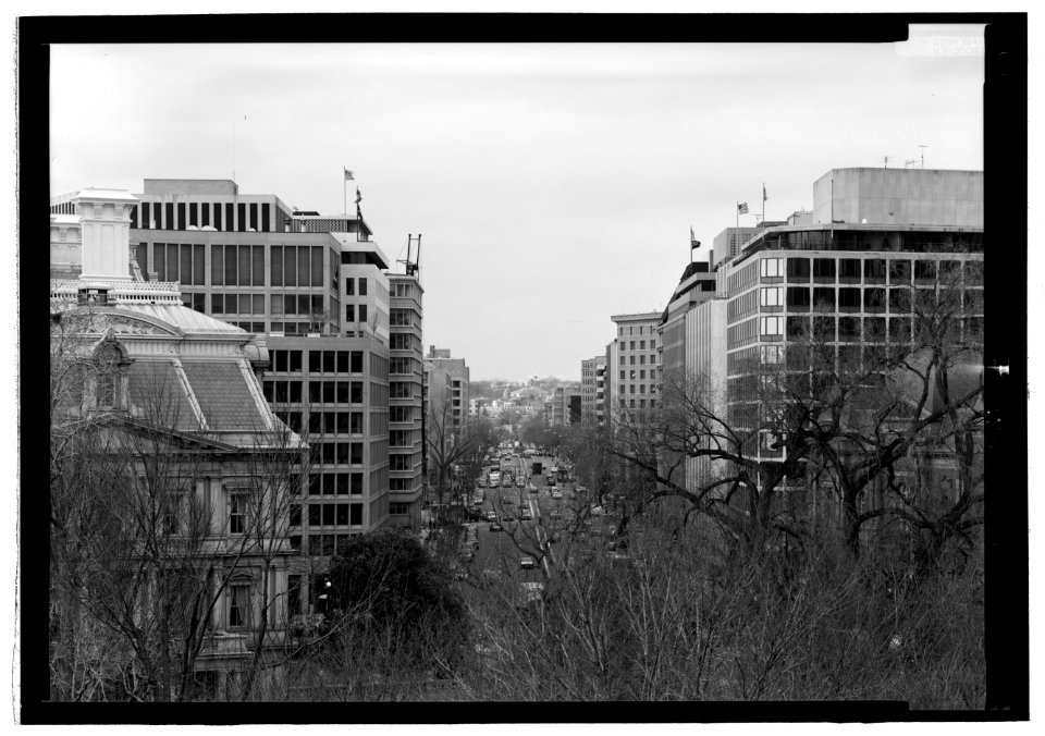 View from white house showing eisenhower executive office building