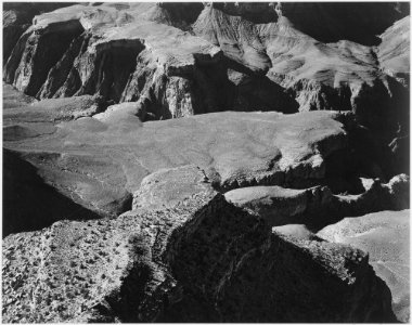View from Yava Point, rock formations and valley, Grand Canyon National Park, Arizona., 1933 - 1942 - NARA - 519895 photo