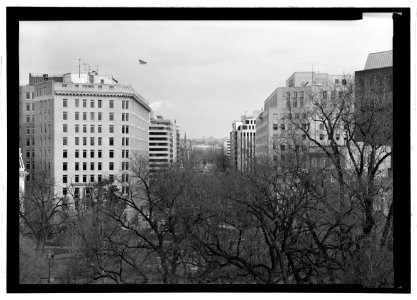 View from white house showing presidents park