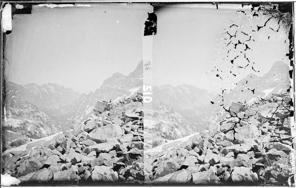 View in the Teton range. North of Great Teton. Lincoln County, Wyoming. - NARA - 517455