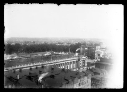 View looking N.W. over roof of Treasury and Lafayette Park from New Willard Hotel (14th & Pennsylvania) LCCN2016646857