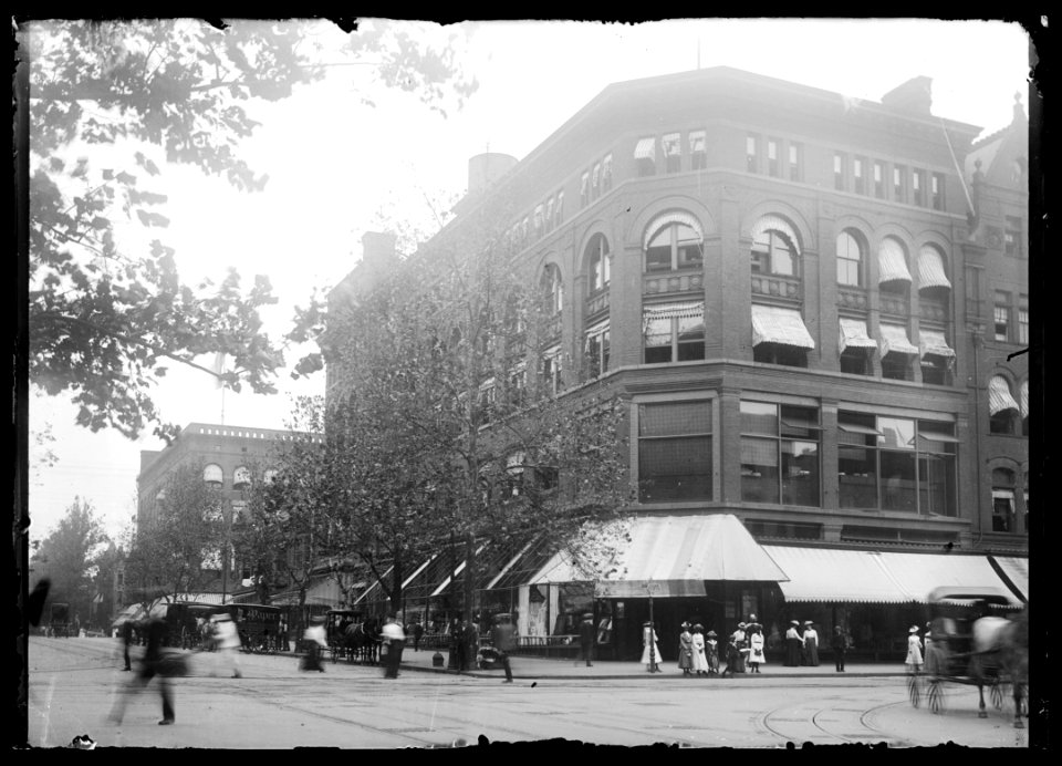 View looking North on 11th Street from F Street showing Woodward & Lothrop adjacent to Palais Royal Department Store LCCN2016646894