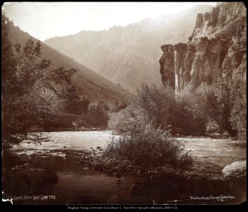 View Nr. Forks, Logan Canon, Utah U.P.Ry. C.R. Savage, Photo, Salt Lake City.