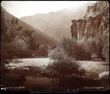 View Nr. Forks, Logan Canon, Utah U.P.Ry. C.R. Savage, Photo, Salt Lake City. photo