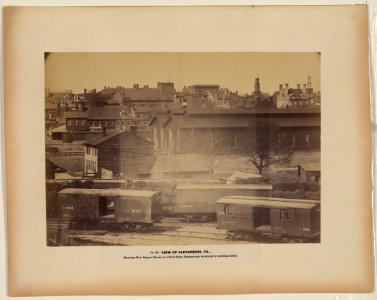 View of Alexandria, Va., showing new engine house in which sixty engines can be stored in working order LCCN2004680135