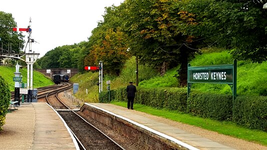 Trains locomotive platform