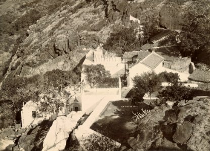 View of buildings on the side of Datar Hill, Junagadh
