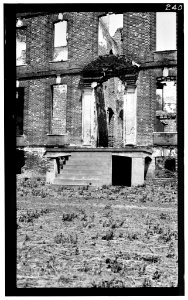 View of facade Rosewell Plantation Carter Creek Gloucester County Virginia