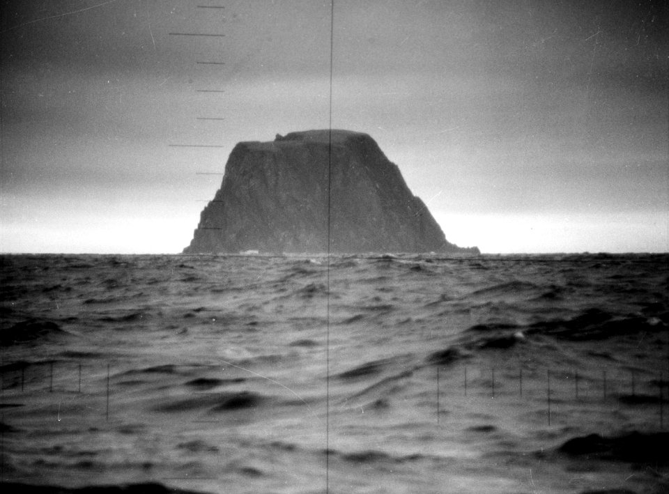 View of Fairway Rock in the Bering Sea, 12 August 1958 (USN 1037069)