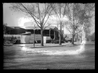View of G Street & South Capitol, S.W., looking N.W. showing a lumber yard on the corner LCCN2016647088