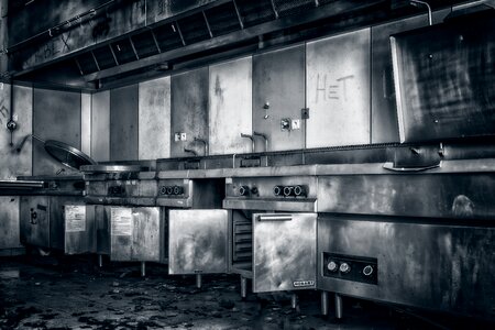 Open kitchen large kitchen stove photo