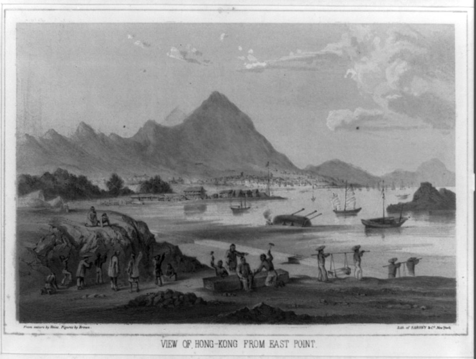 View of Hong Kong from East Point - from nature by Heine, figures by Brown ; lith. of Sarony & Co., New York. LCCN2002715800