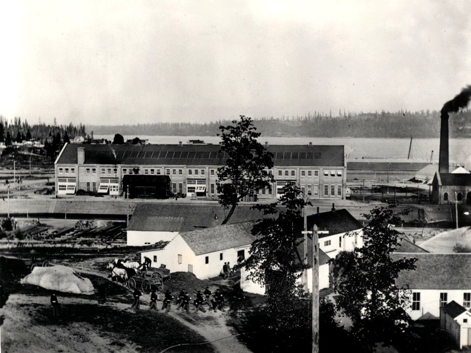 View of Puget Sound Navy Yard c1900