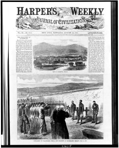 View of Queretaro, Mexico-Execution of Maximilian, Mejia, and Miramon at Queretaro, Mexico LCCN93510195