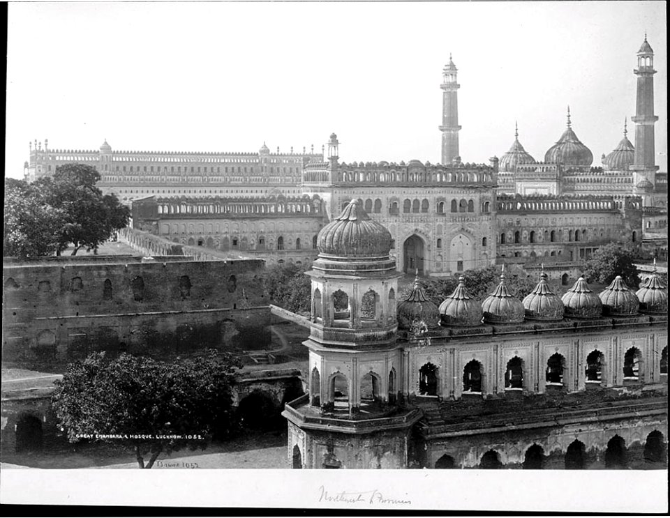 View of Imambara and Jama Masjid, Lucknow by Samuel Bourne