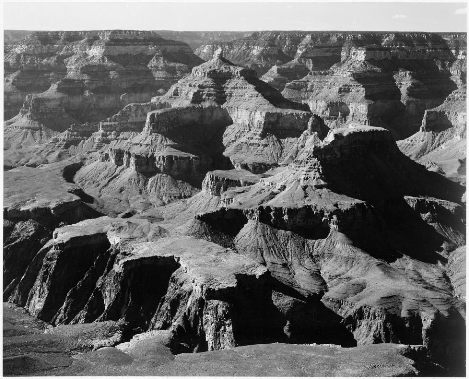 View of rock formations, Grand Canyon National Park, Arizona., 1933 - 1942 - NARA - 519887