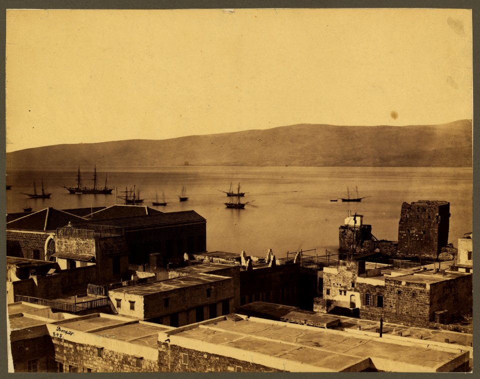 View of rooftops of Beirut, looking towards body of water) - Bonfils LCCN2003690024