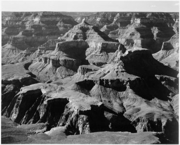 View of rock formations, Grand Canyon National Park, Arizona., 1933 - 1942 - NARA - 519887 photo