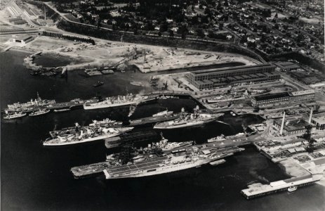 View of Puget Sound Navy Yard in 1940