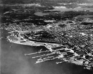 View of Puget Sound Navy Yard in 1936