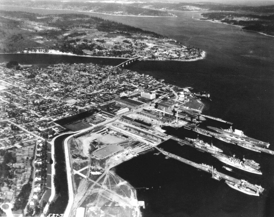 View of Puget Sound Navy Yard in 1932