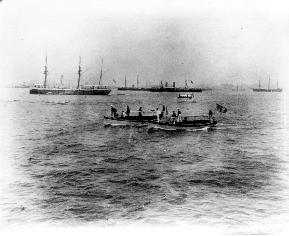 View of Rio de Janeiro Harbor from USS Charleston, Thanksgiving 1893